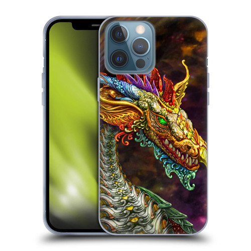 Myles Pinkney Mythical Silver Dragon Soft Gel Case for Apple iPhone 13 Pro Max