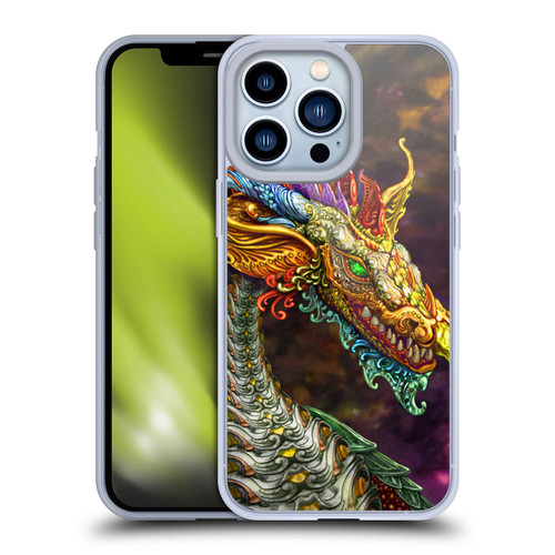 Myles Pinkney Mythical Silver Dragon Soft Gel Case for Apple iPhone 13 Pro