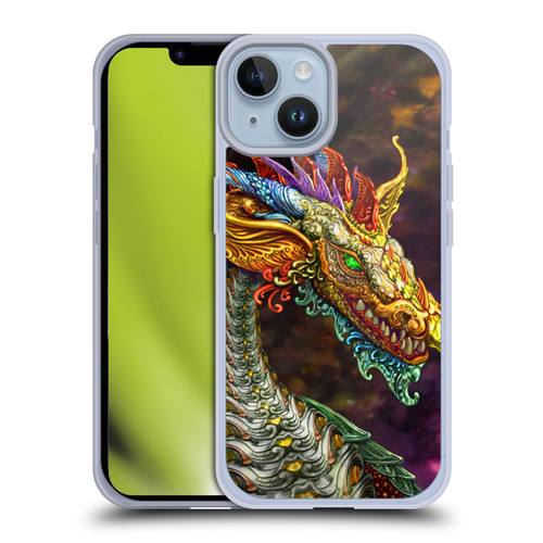 Myles Pinkney Mythical Silver Dragon Soft Gel Case for Apple iPhone 14