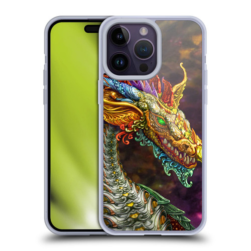 Myles Pinkney Mythical Silver Dragon Soft Gel Case for Apple iPhone 14 Pro Max