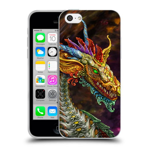 Myles Pinkney Mythical Silver Dragon Soft Gel Case for Apple iPhone 5c