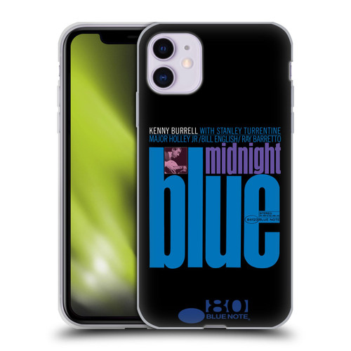 Blue Note Records Albums 2 Kenny Burell Midnight Blue Soft Gel Case for Apple iPhone 11