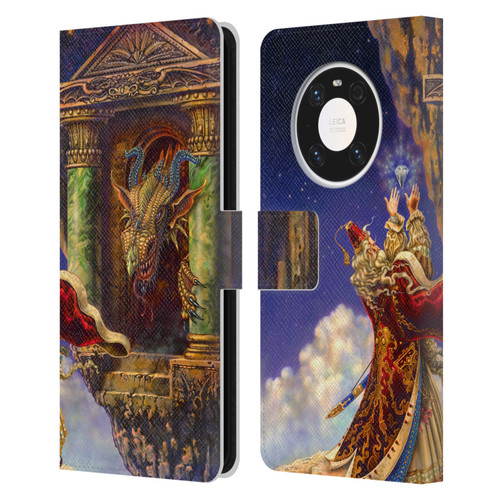 Myles Pinkney Mythical Dragon's Eye Leather Book Wallet Case Cover For Huawei Mate 40 Pro 5G