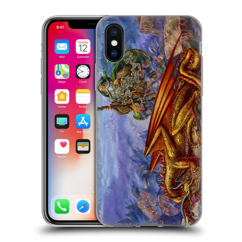 Myles Pinkney Mythical Dragonlands Soft Gel Case for Apple iPhone X / iPhone XS