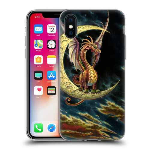 Myles Pinkney Mythical Moon Dragon Soft Gel Case for Apple iPhone X / iPhone XS