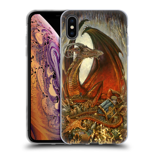 Myles Pinkney Mythical Treasure Dragon Soft Gel Case for Apple iPhone XS Max