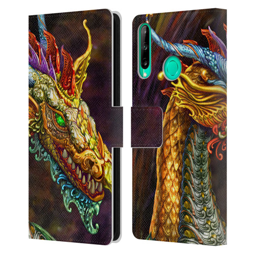 Myles Pinkney Mythical Silver Dragon Leather Book Wallet Case Cover For Huawei P40 lite E