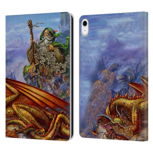 Myles Pinkney Mythical Dragonlands Leather Book Wallet Case Cover For Apple iPad 10.9 2022/2025