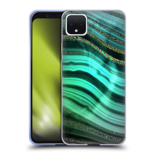 UtArt Malachite Emerald Glitter Gradient Soft Gel Case for Google Pixel 4 XL