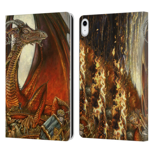 Myles Pinkney Mythical Treasure Dragon Leather Book Wallet Case Cover For Apple iPad 10.9 2022/2025
