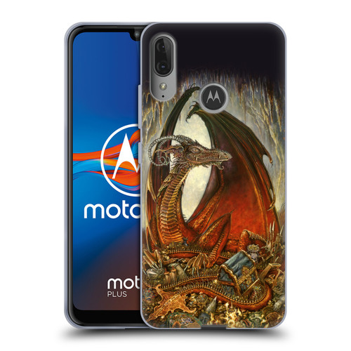 Myles Pinkney Mythical Treasure Dragon Soft Gel Case for Motorola Moto E6 Plus