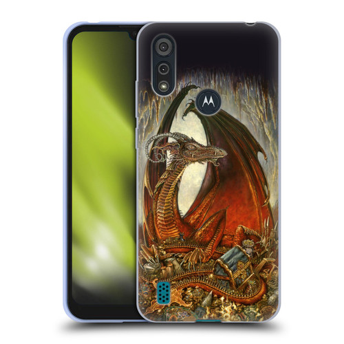 Myles Pinkney Mythical Treasure Dragon Soft Gel Case for Motorola Moto E6s (2020)