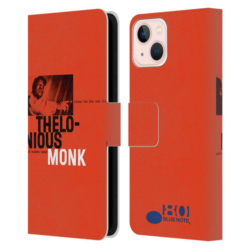 Blue Note Records Albums 2 Thelonious Monk Leather Book Wallet Case Cover For Apple iPhone 13