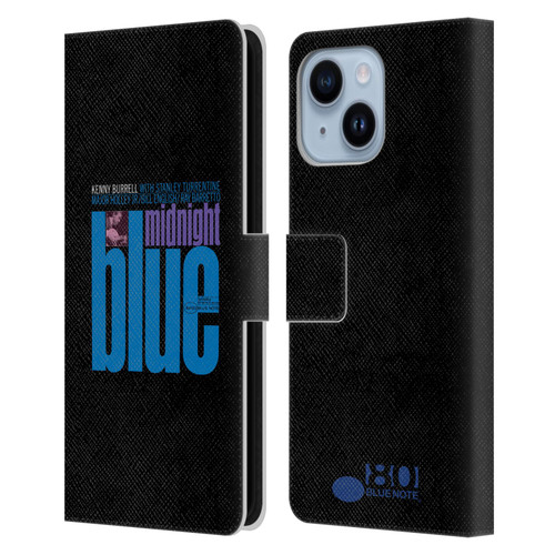 Blue Note Records Albums 2 Kenny Burell Midnight Blue Leather Book Wallet Case Cover For Apple iPhone 14 Plus