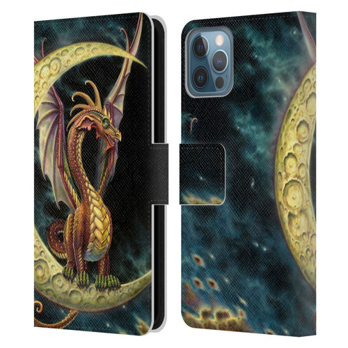 Myles Pinkney Mythical Moon Dragon Leather Book Wallet Case Cover For Apple iPhone 12 / iPhone 12 Pro