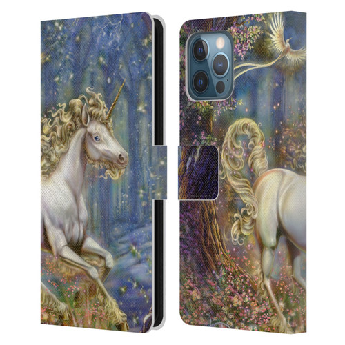 Myles Pinkney Mythical Unicorn Leather Book Wallet Case Cover For Apple iPhone 12 Pro Max