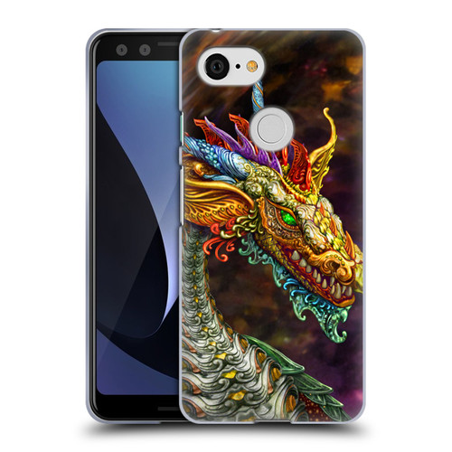 Myles Pinkney Mythical Silver Dragon Soft Gel Case for Google Pixel 3