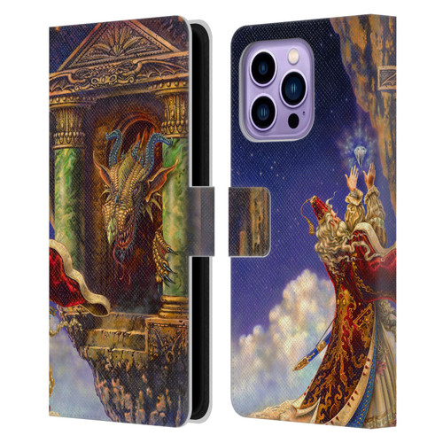 Myles Pinkney Mythical Dragon's Eye Leather Book Wallet Case Cover For Apple iPhone 14 Pro Max