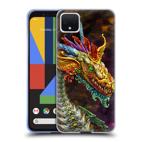 Myles Pinkney Mythical Silver Dragon Soft Gel Case for Google Pixel 4 XL