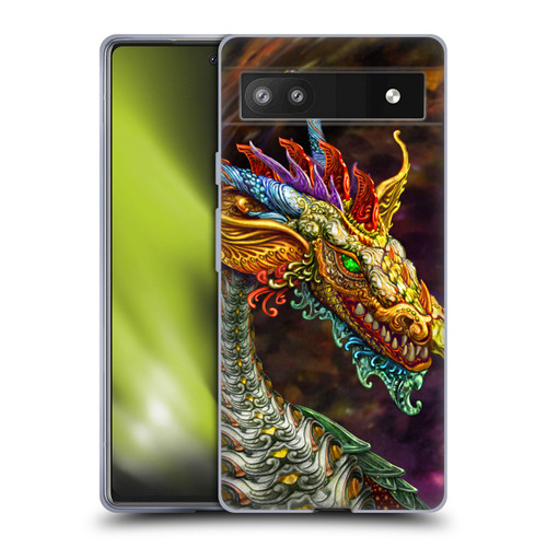 Myles Pinkney Mythical Silver Dragon Soft Gel Case for Google Pixel 6a