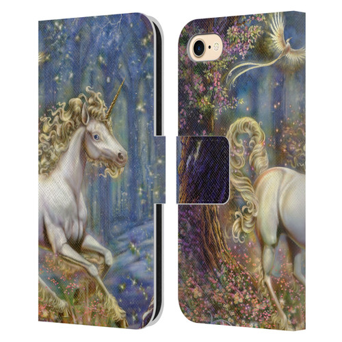 Myles Pinkney Mythical Unicorn Leather Book Wallet Case Cover For Apple iPhone 7 / 8 / SE 2020 & 2022