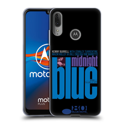 Blue Note Records Albums 2 Kenny Burell Midnight Blue Soft Gel Case for Motorola Moto E6 Plus