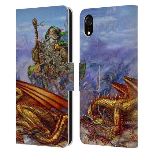 Myles Pinkney Mythical Dragonlands Leather Book Wallet Case Cover For Apple iPhone XR