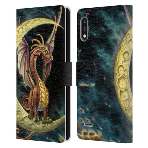 Myles Pinkney Mythical Moon Dragon Leather Book Wallet Case Cover For LG K22