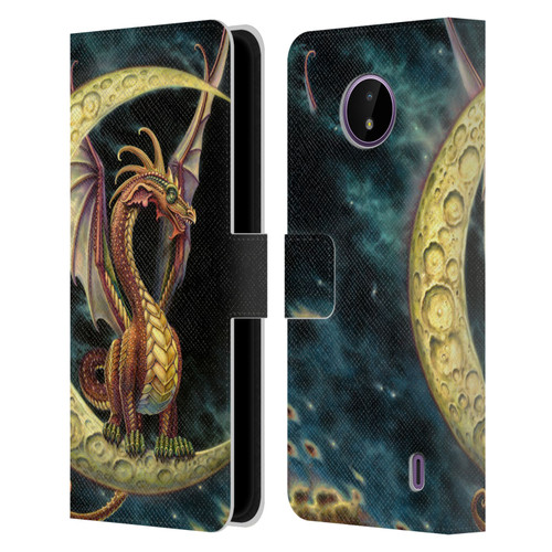 Myles Pinkney Mythical Moon Dragon Leather Book Wallet Case Cover For Nokia C10 / C20