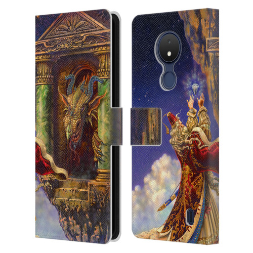 Myles Pinkney Mythical Dragon's Eye Leather Book Wallet Case Cover For Nokia C21