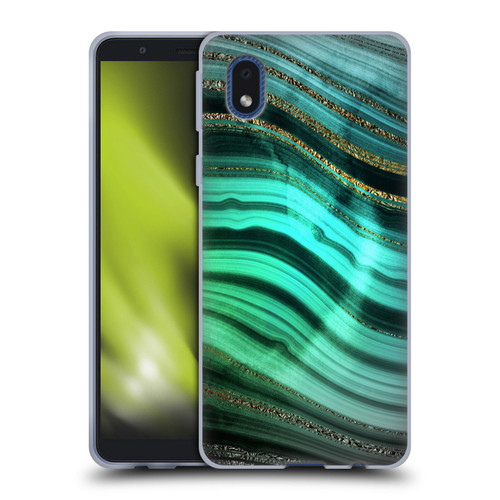 UtArt Malachite Emerald Glitter Gradient Soft Gel Case for Samsung Galaxy A01 Core (2020)
