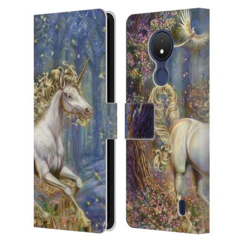 Myles Pinkney Mythical Unicorn Leather Book Wallet Case Cover For Nokia C21