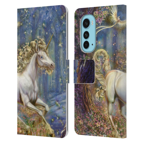 Myles Pinkney Mythical Unicorn Leather Book Wallet Case Cover For Motorola Edge (2022)