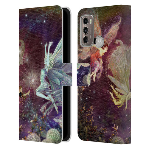 Myles Pinkney Mythical Fairies Leather Book Wallet Case Cover For Motorola Moto G60 / Moto G40 Fusion