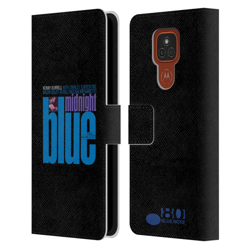 Blue Note Records Albums 2 Kenny Burell Midnight Blue Leather Book Wallet Case Cover For Motorola Moto E7 Plus