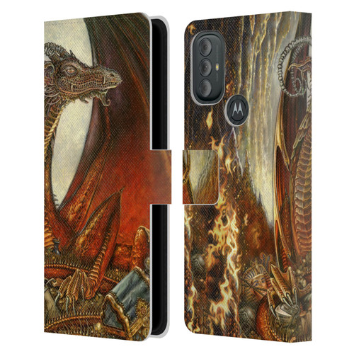Myles Pinkney Mythical Treasure Dragon Leather Book Wallet Case Cover For Motorola Moto G10 / Moto G20 / Moto G30