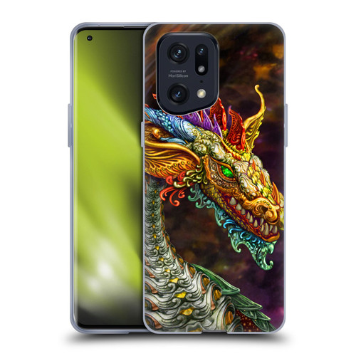 Myles Pinkney Mythical Silver Dragon Soft Gel Case for OPPO Find X5 Pro