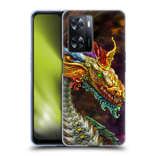 Myles Pinkney Mythical Silver Dragon Soft Gel Case for OPPO A57s