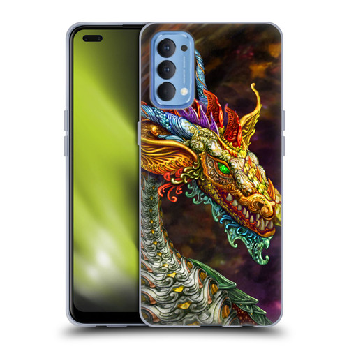 Myles Pinkney Mythical Silver Dragon Soft Gel Case for OPPO Reno 4 5G