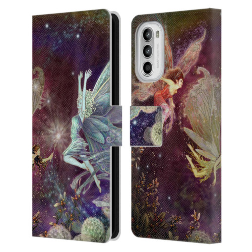 Myles Pinkney Mythical Fairies Leather Book Wallet Case Cover For Motorola Moto G52