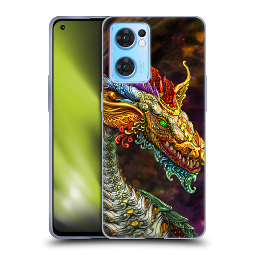 Myles Pinkney Mythical Silver Dragon Soft Gel Case for OPPO Reno7 5G / Find X5 Lite