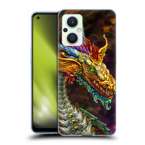 Myles Pinkney Mythical Silver Dragon Soft Gel Case for OPPO Reno8 Lite