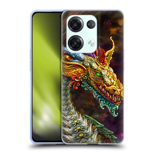 Myles Pinkney Mythical Silver Dragon Soft Gel Case for OPPO Reno8 Pro