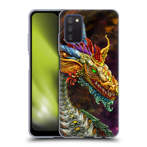 Myles Pinkney Mythical Silver Dragon Soft Gel Case for Samsung Galaxy A03s (2021)