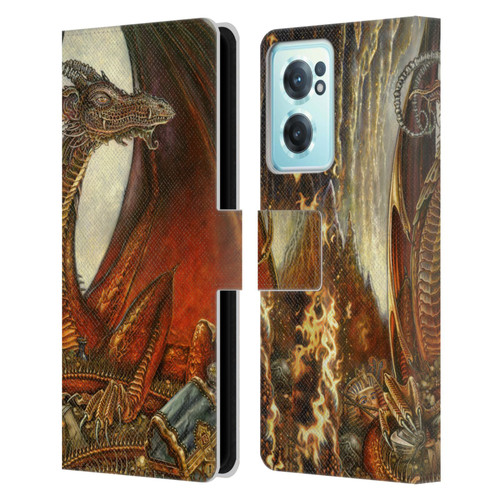 Myles Pinkney Mythical Treasure Dragon Leather Book Wallet Case Cover For OnePlus Nord CE 2 5G