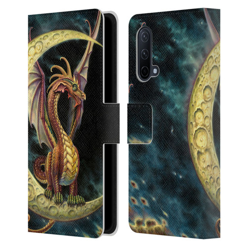 Myles Pinkney Mythical Moon Dragon Leather Book Wallet Case Cover For OnePlus Nord CE 5G