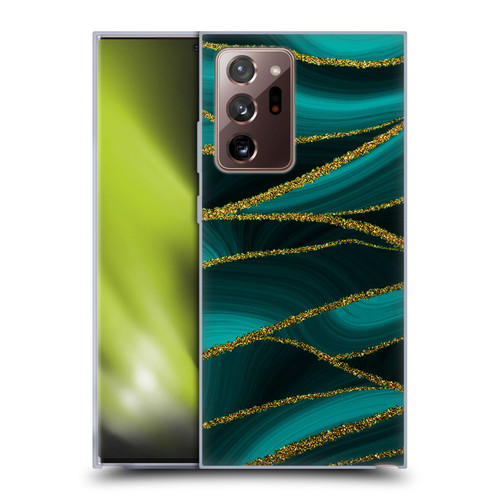 UtArt Malachite Emerald Turquoise Shimmers Soft Gel Case for Samsung Galaxy Note20 Ultra / 5G