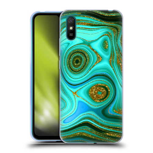 UtArt Malachite Emerald Liquid Gem Soft Gel Case for Xiaomi Redmi 9A / Redmi 9AT