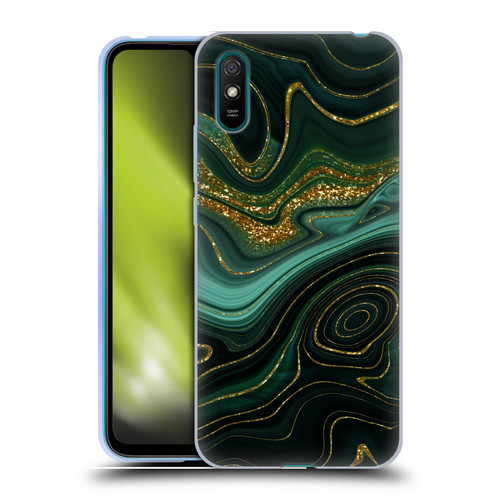 UtArt Malachite Emerald Gilded Teal Soft Gel Case for Xiaomi Redmi 9A / Redmi 9AT