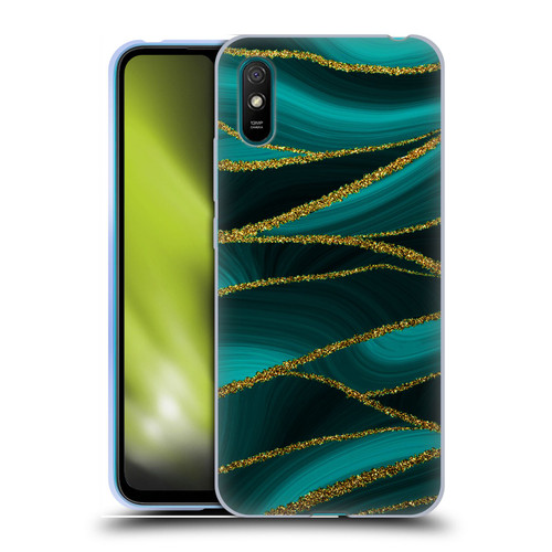 UtArt Malachite Emerald Turquoise Shimmers Soft Gel Case for Xiaomi Redmi 9A / Redmi 9AT